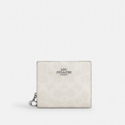 Snap Wallet In Signature Denim
