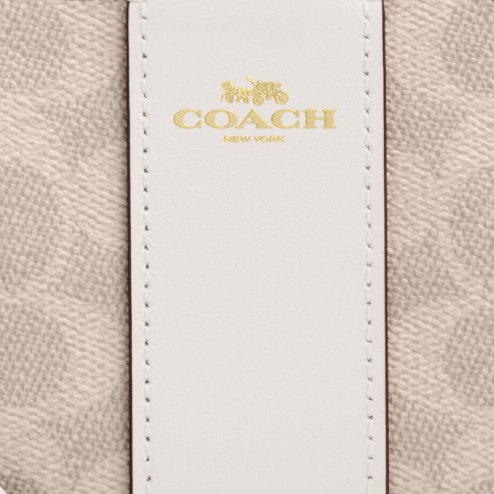 Corner Zip Wristlet In Signature Canvas With Stripe