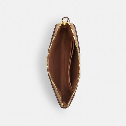 Corner Zip Wristlet In Signature Canvas With Stripe