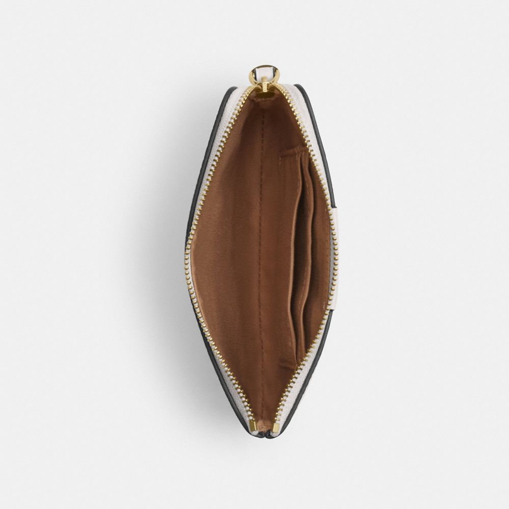 Corner Zip Wristlet In Signature Canvas With Stripe