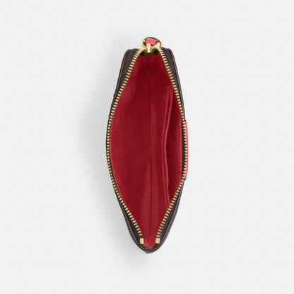 Corner Zip Wristlet In Signature Canvas With Stripe