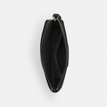 Corner Zip Wristlet In Signature Canvas With Stripe