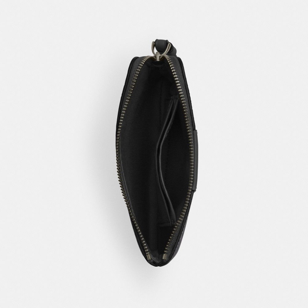 Corner Zip Wristlet In Signature Canvas With Stripe