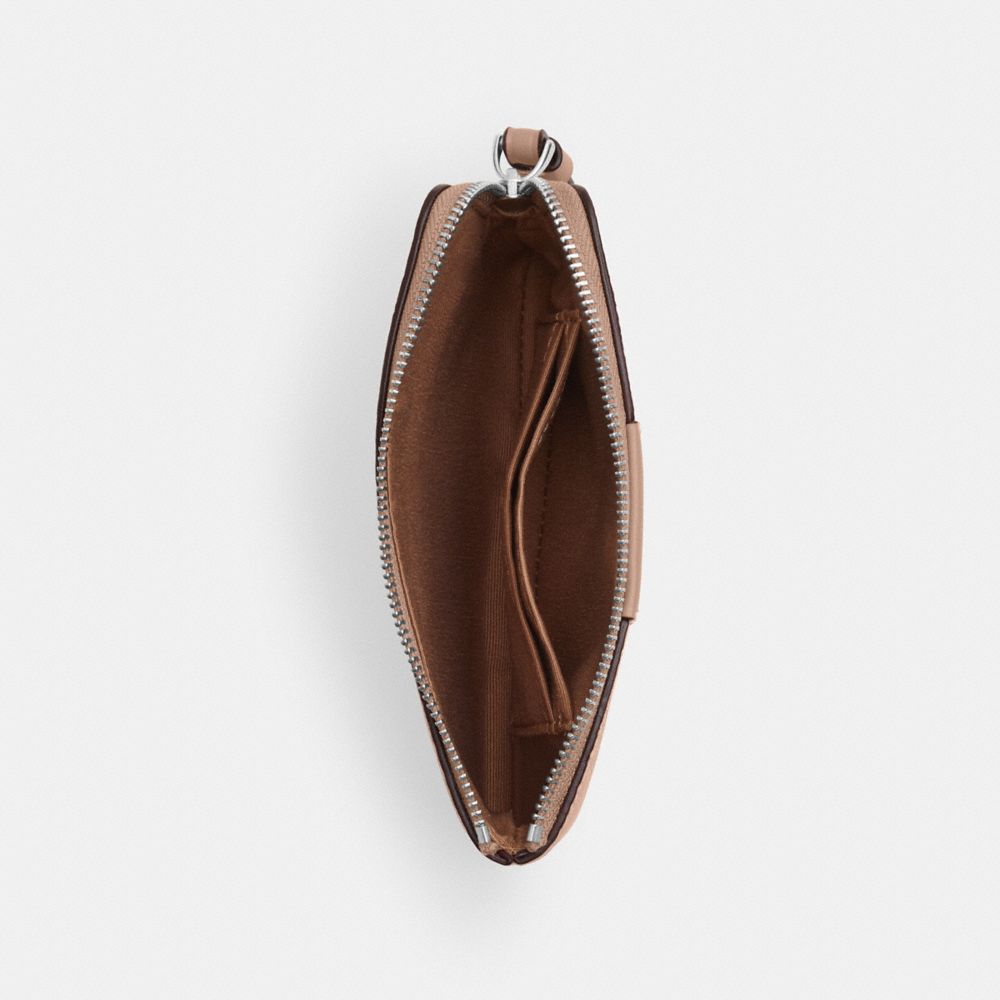 Corner Zip Wristlet In Signature Canvas With Stripe