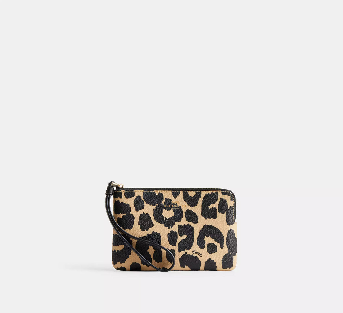 Coach Corner Zip Wristlet With Leopard Print - Bags | Shop From The Mirage