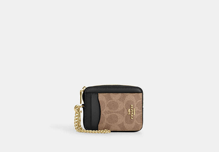 Zip Card Case In Signature Canvas