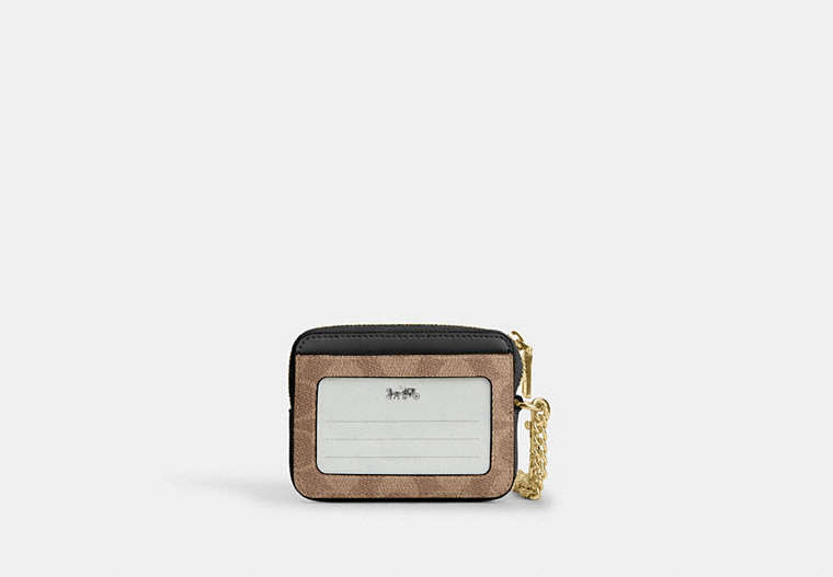 Zip Card Case In Signature Canvas