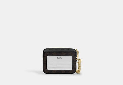 Zip Card Case In Signature Canvas