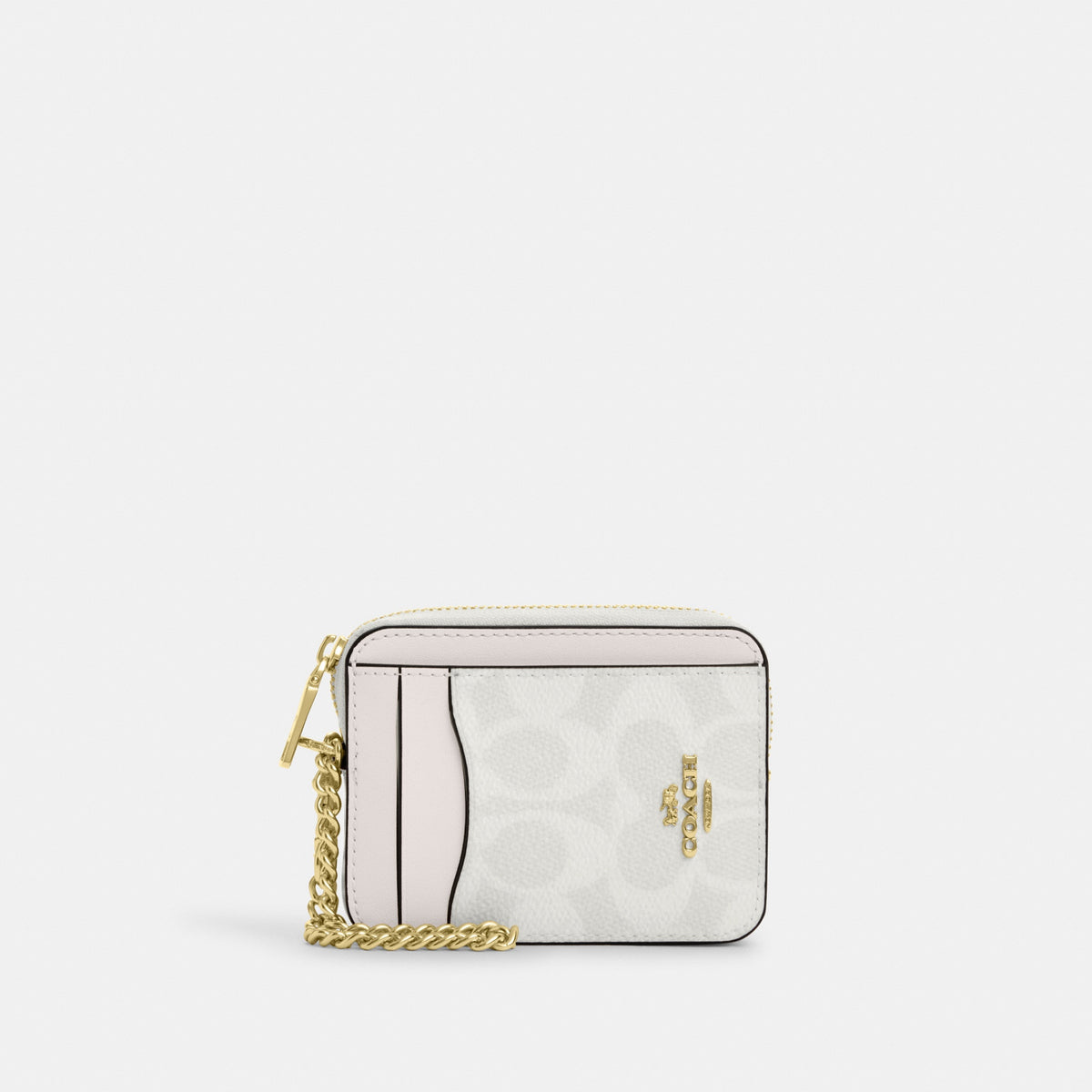 Zip Card Case In Signature Denim