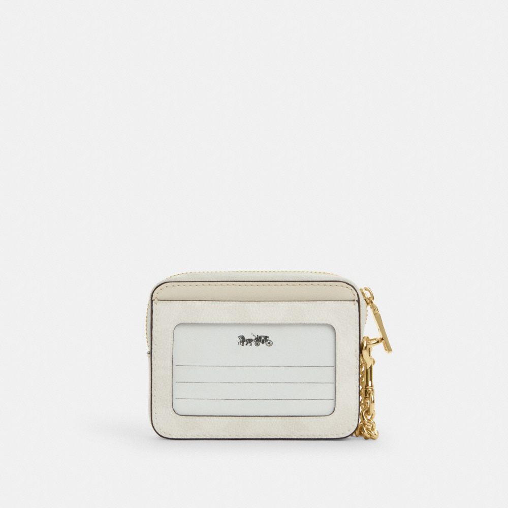 Zip Card Case In Signature Denim