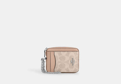 Zip Card Case In Signature Canvas