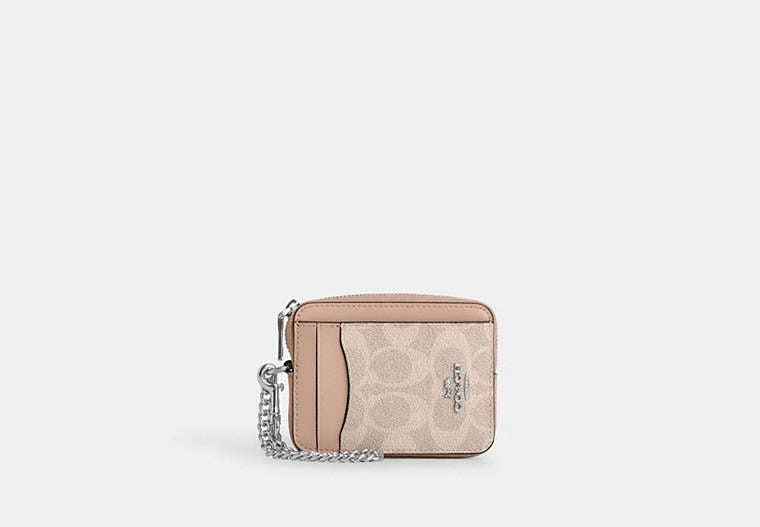 Zip Card Case In Signature Canvas