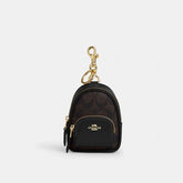 Mini Court Backpack Bag Charm In Signature Canvas