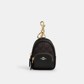 Mini Court Backpack Bag Charm In Signature Canvas