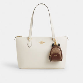 Mini Court Backpack Bag Charm In Signature Canvas