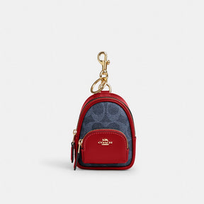 Mini Court Backpack Bag Charm In Signature Canvas