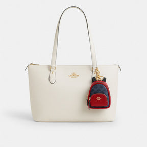 Mini Court Backpack Bag Charm In Signature Canvas