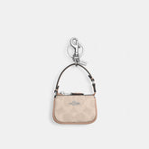 Mini Rowan Bag Charm In Signature Canvas