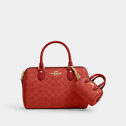 Mini Rowan Bag Charm In Signature Canvas