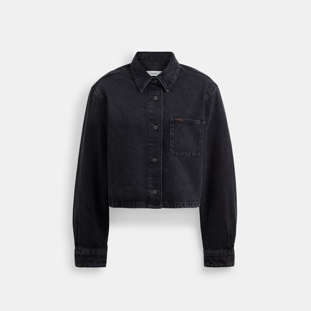 Cropped Denim Button Down In Organic Cotton