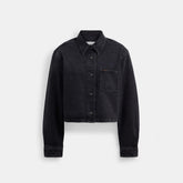 Cropped Denim Button Down In Organic Cotton