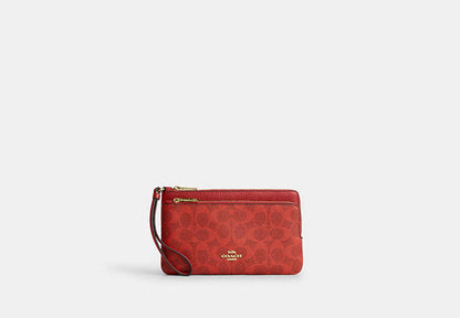 Double Zip Wallet In Signature Canvas