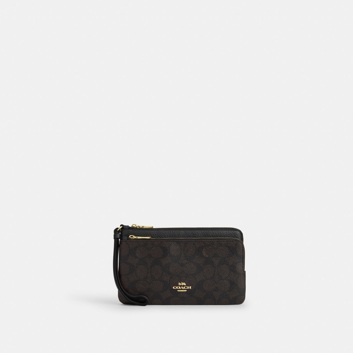 Double Zip Wristlet With Floral Print