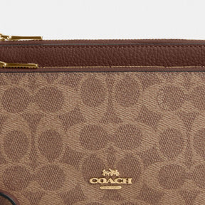 Double Zip Wallet In Signature Canvas