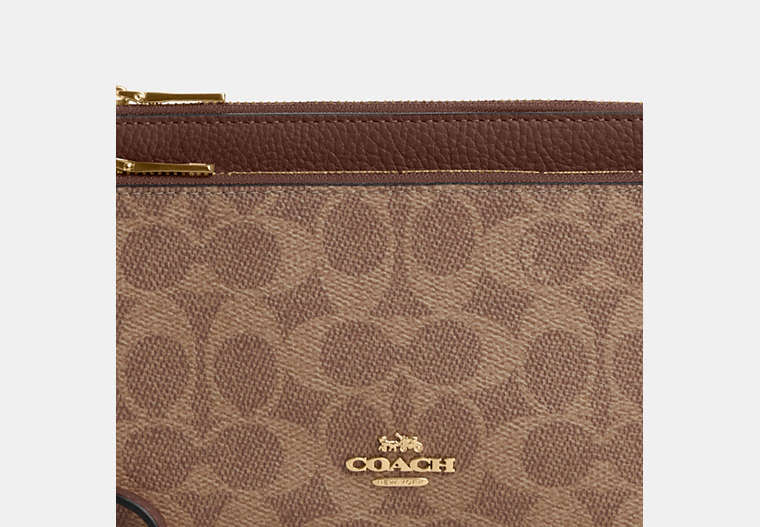 Double Zip Wallet In Signature Canvas