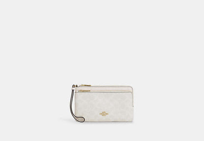 Double Zip Wallet In Signature Canvas