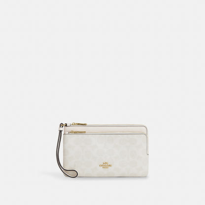 Double Zip Wallet In Signature Canvas