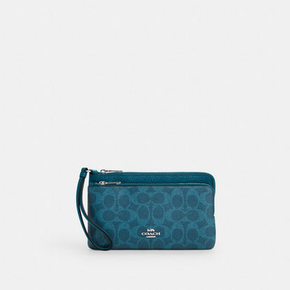Double Zip Wallet In Signature Canvas