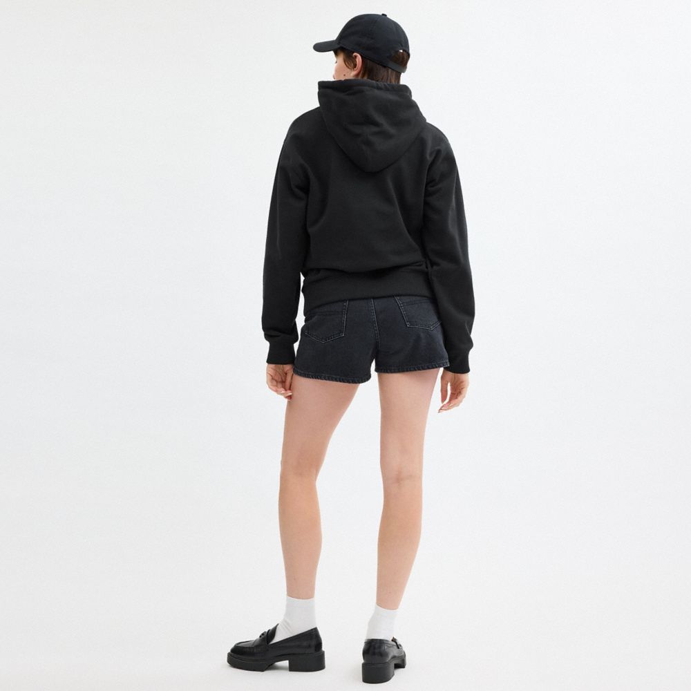 Halloween Black Cat Moon Signature Square Hoodie