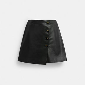 Asymmetrical Leather Skirt