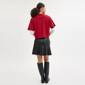 New Year Coach Snake Script Cropped T Shirt In Organic Cotton