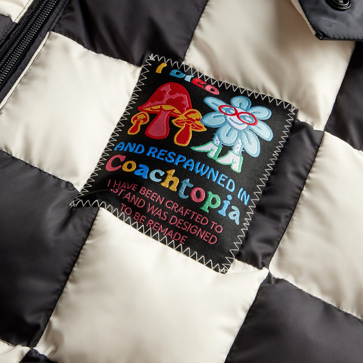 Coachtopia Loop Puffer Jacket With Checkerboard Quilting