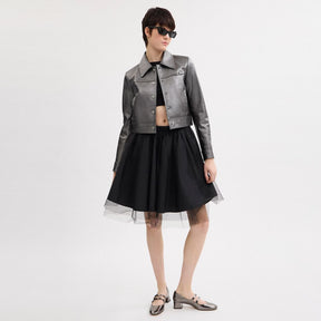 Metallic Heritage Signature Shrunken Jacket