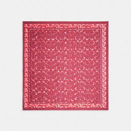 Signature Rose Meadow Print Silk Square Scarf