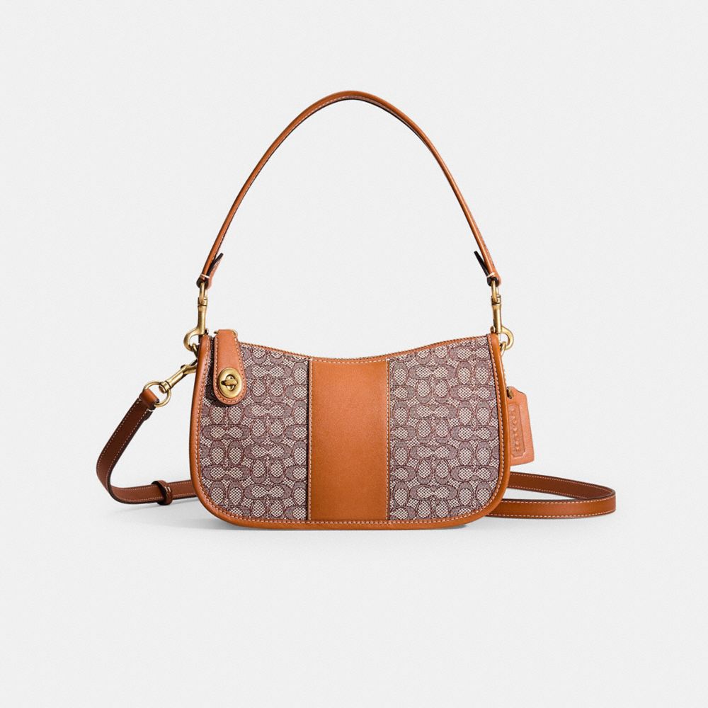 Disney X Coach Swinger Bag In Regenerative Leather With Mickey Mouse And Friends