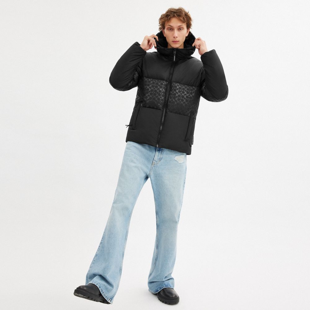Colorblock Down Jacket
