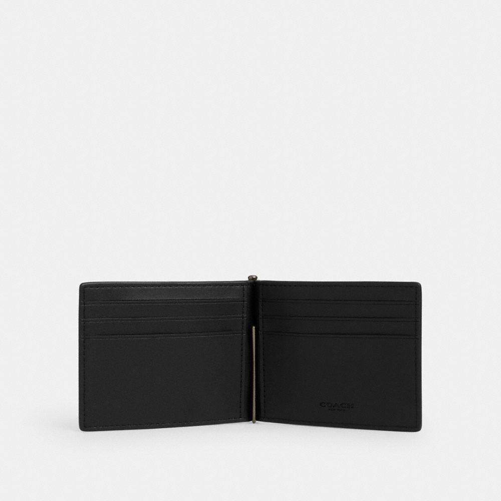 Slim Money Clip Billfold Wallet In Signature Canvas