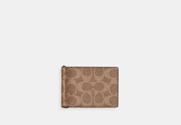 Slim Money Clip Billfold Wallet In Signature Canvas