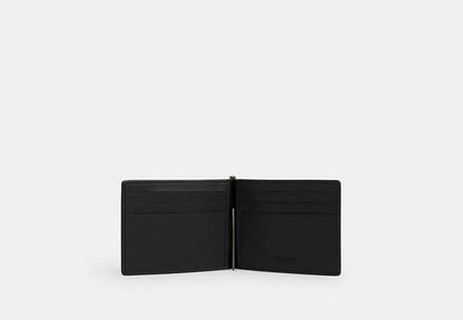 Slim Money Clip Billfold Wallet In Signature Canvas