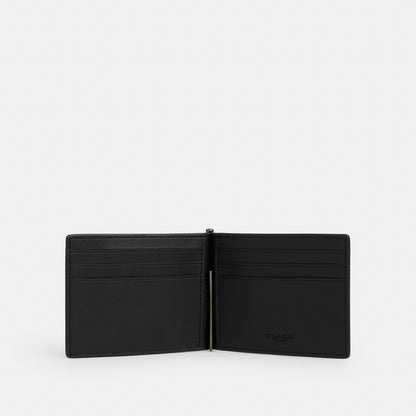Slim Money Clip Billfold Wallet In Signature Canvas