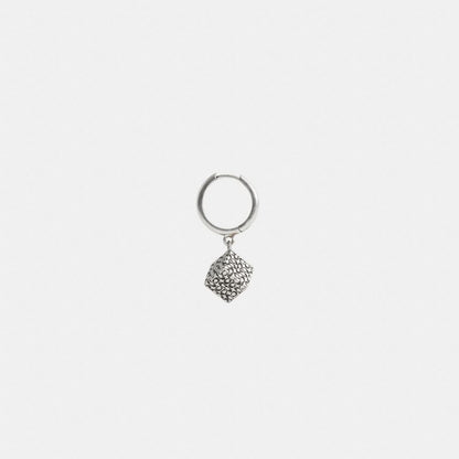 Quilted Cube Huggie Earring