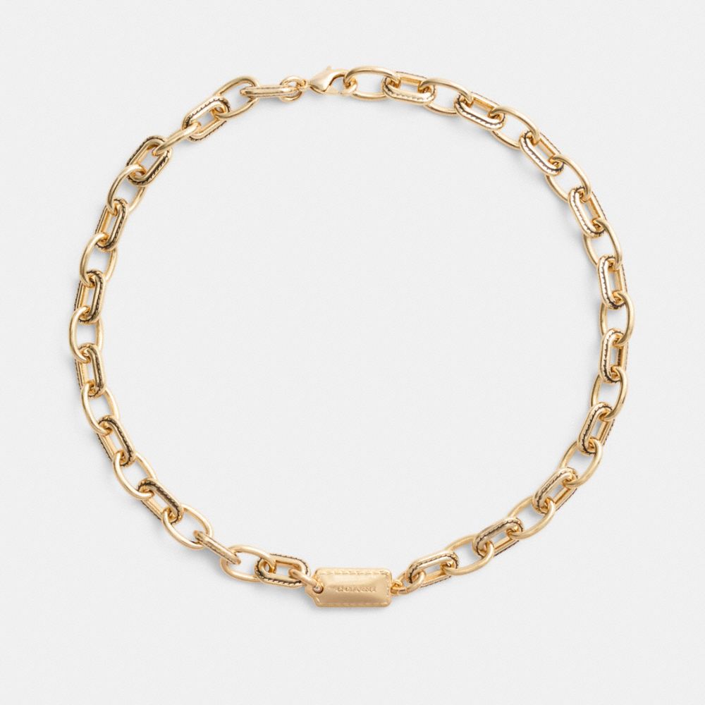 Stitched Chain Link Necklace