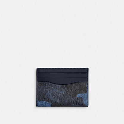 Slim Id Card Case In Signature Camo Print