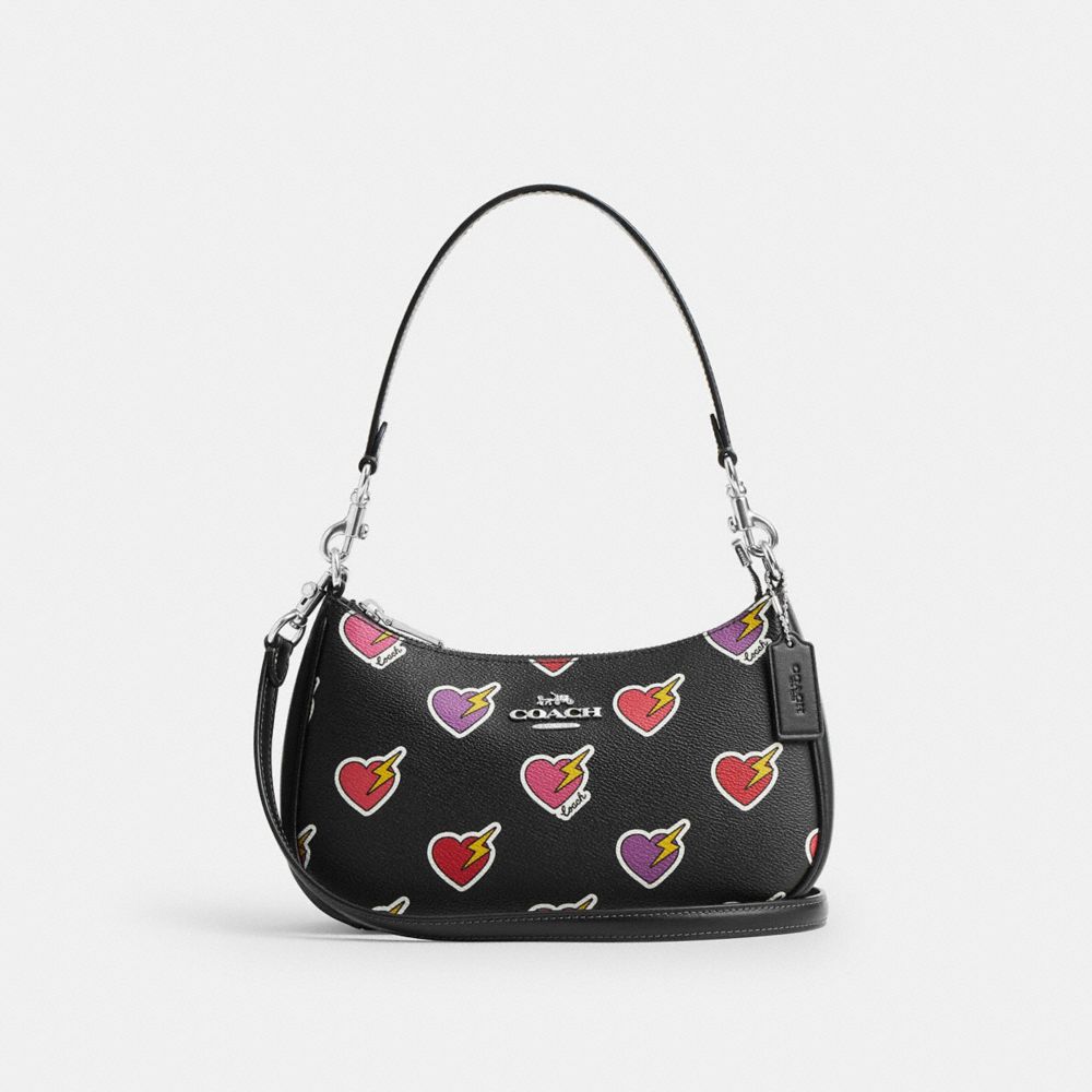 Teri Shoulder Bag With Heart Bolt Print