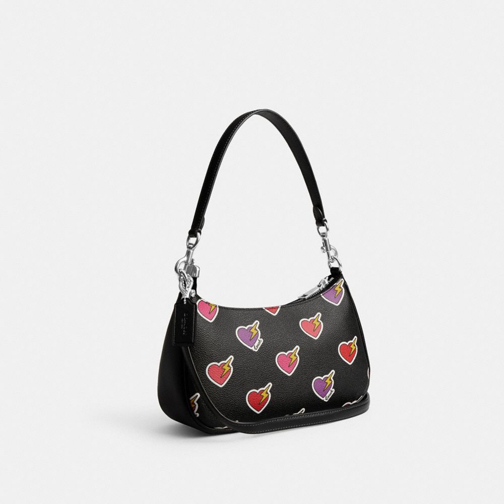 Teri Shoulder Bag With Heart Bolt Print