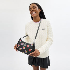 Teri Shoulder Bag With Heart Bolt Print